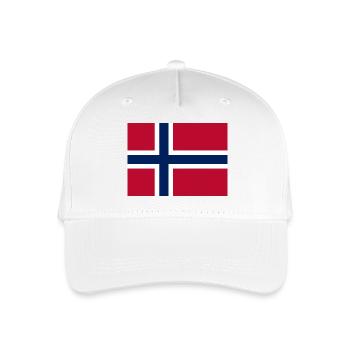 Norwegen - Kinder Bio Basecap - Weiß - Vorne