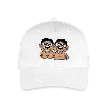 2 Dogs Nerds Horn-Rimmed Glasses Geeks Braces Smart - Organic Kids’ Baseball Cap - white - Front