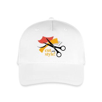 Design élégant inspiré des ciseaux et du tissu - Casquette de baseball bio Enfant - blanc - Devant