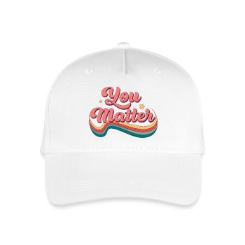 You Always Matter Rainbow - Organic Kids’ Baseball Cap - white - Front