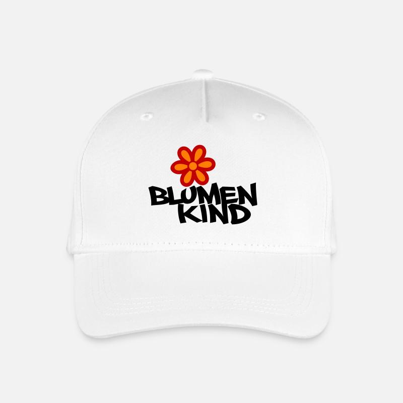 Blumenkind - Kinder Bio Basecap - Weiß