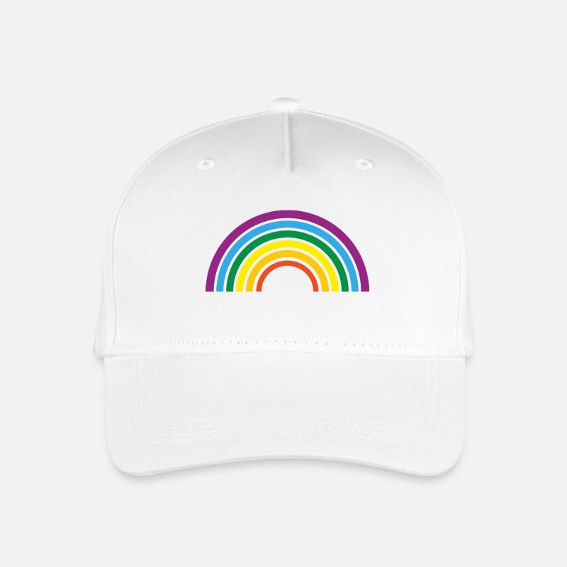 Regenbogen - Kinder Bio Basecap - Weiß