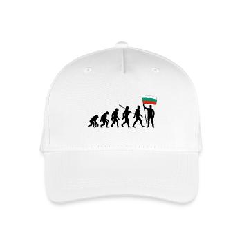 Bulgarien - Evolution - Flagge - Nation - Kinder Bio Basecap - Weiß - Vorne