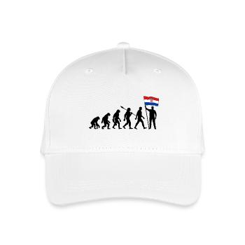 Kroatien - Evolution - Flagge - Nation - Kinder Bio Basecap - Weiß - Vorne