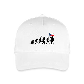 Tschechien - Evolution - Flagge - Nation - Kinder Bio Basecap - Weiß - Vorne