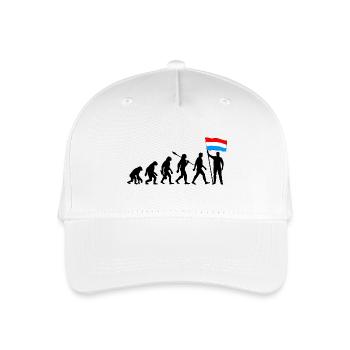 Luxemburg - Evolution - Flagge - Nation - Kinder Bio Basecap - Weiß - Vorne