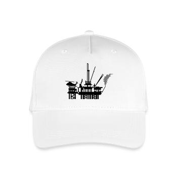 Ölplattform / offshore oil rig (2c) - Kinder Bio Basecap - Weiß - Vorne
