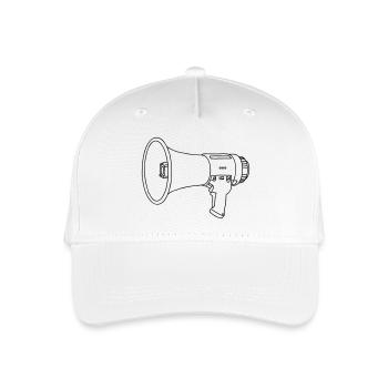Bullhorn / megaphone - Organic Kids’ Baseball Cap - white - Front