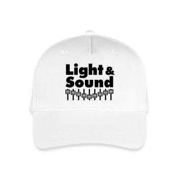 Light & Sound - Kinder Bio Basecap - Weiß - Vorne