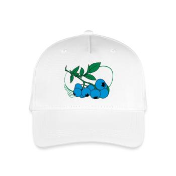 Blaubeeren - Kinder Bio Basecap - Weiß - Vorne