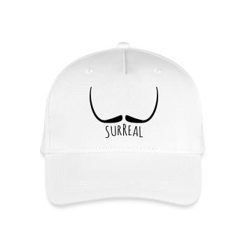 Surreal - surreal mustache - Organic Kids’ Baseball Cap - white - Front