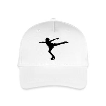 Eiskunstlauf - Kinder Bio Basecap - Weiß - Vorne