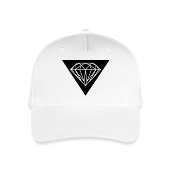 diamant - Kinder Bio Basecap - Weiß - Vorne