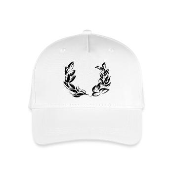 bay laurel lorbeer kranz symbol Symbole - Kinder Bio Basecap - Weiß - Vorne