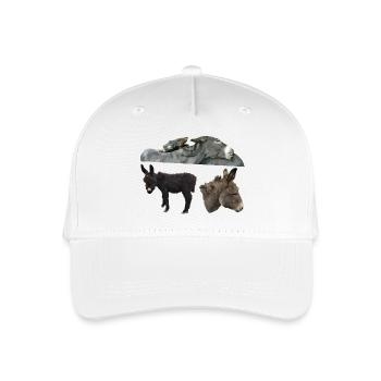 Esel - Kinder Bio Basecap - Weiß - Vorne