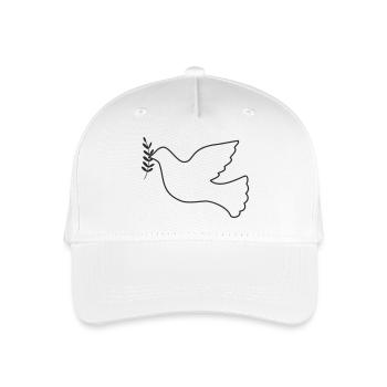 Colombe de la paix avec branche - Casquette de baseball bio Enfant - blanc - Devant