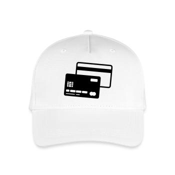 Kreditkarte Visa Debitkarte Zahlungskarte - Kinder Bio Basecap - Weiß - Vorne