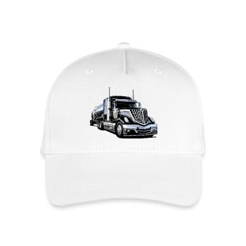 Semi-remorque en chrome et puissance - Casquette de baseball bio Enfant - blanc - Devant