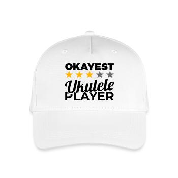Funny ukulelist - Organic Kids’ Baseball Cap - white - Front