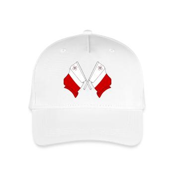 Two flags Malta - Organic Kids’ Baseball Cap - white - Front