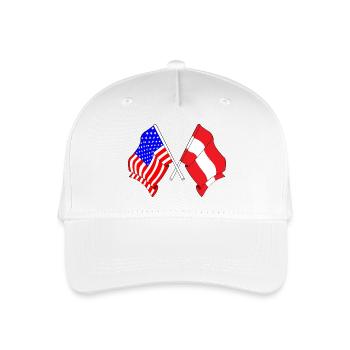 Flag USA, flag Austria - Organic Kids’ Baseball Cap - white - Front