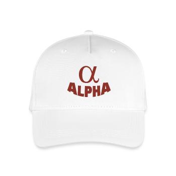 ALPHA - Kinder Bio Basecap - Weiß - Vorne