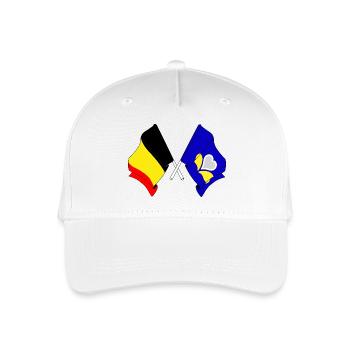 Flag Belgium, the Brussels Capital Region - Organic Kids’ Baseball Cap - white - Front