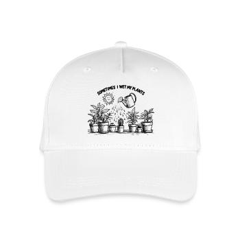 Manchmal mache ich meine Pflanzen nass - Kinder Bio Basecap - Weiß - Vorne