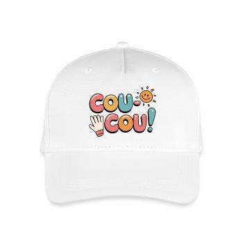 Hello Français - Coucou Design - Casquette de baseball bio Enfant - blanc - Devant