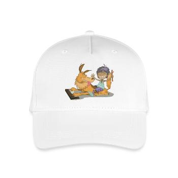 Bremen Town Musicians: Best friends! - Organic Kids’ Baseball Cap - white - Front