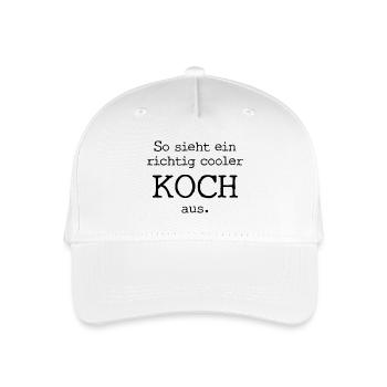 So sieht ein richtig cooler Koch aus. - Kinder Bio Basecap - Weiß - Vorne