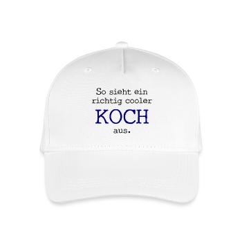 So sieht ein richtig cooler Koch aus. - Kinder Bio Basecap - Weiß - Vorne