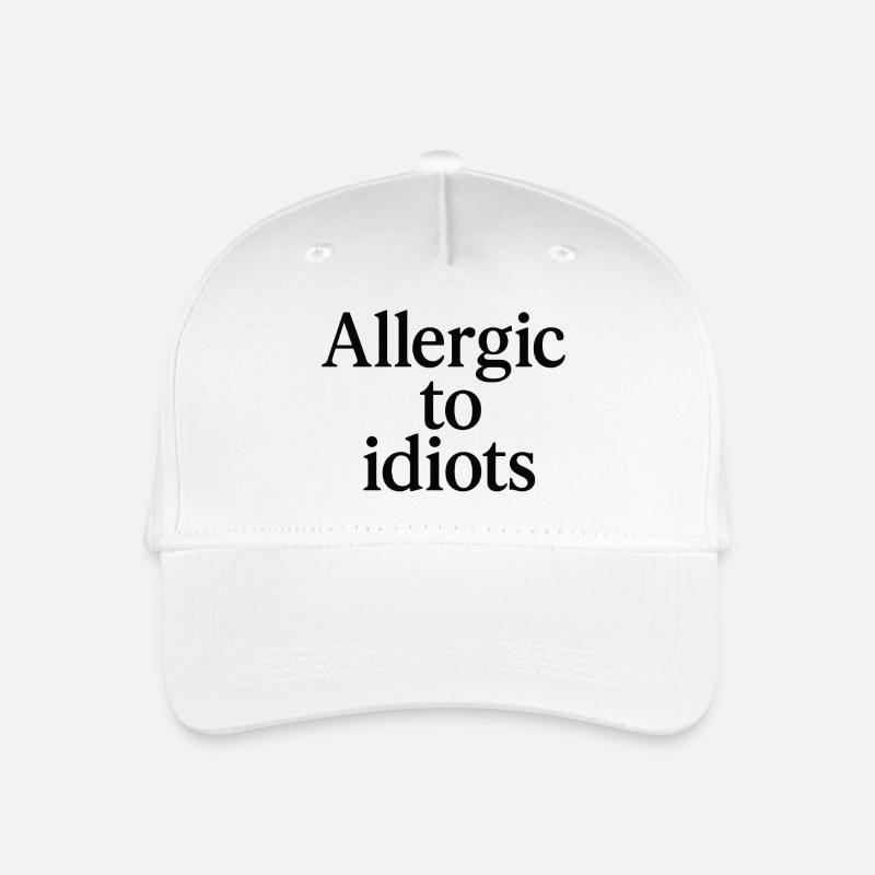 Allergic to idiots - Kinder Bio Basecap - Weiß