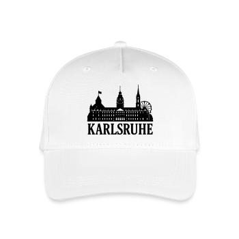 Karlsruhe Landmark Silhouette - Organic Kids’ Baseball Cap - white - Front