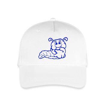 Caterpillar Worm Shy Friendly Curious Looking - Organic Kids’ Baseball Cap - white - Front