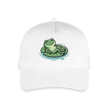 Grenouille de repos sur nénuphar - Casquette de baseball bio Enfant - blanc - Devant