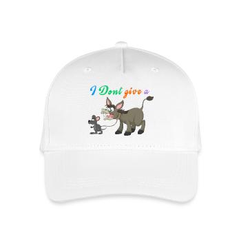 Es ist mir völlig egal, lustiges Esel-Humor-Design - Kinder Bio Basecap - Weiß - Vorne