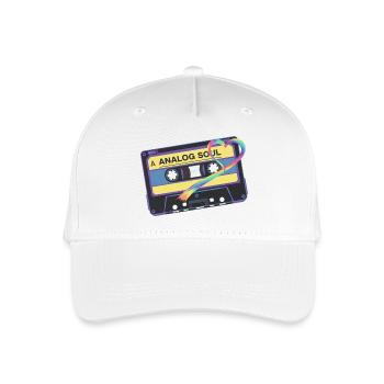 Analog Soul Vintage Kassetten-Herzkunst - Kinder Bio Basecap - Weiß - Vorne