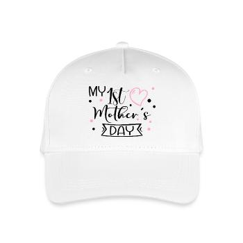 Erstes Muttertagsbaby - Kinder Bio Basecap - Weiß - Vorne