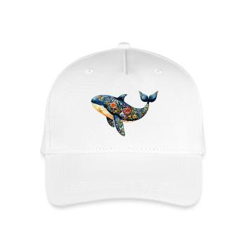 Rette den Wal - Kinder Bio Basecap - Weiß - Vorne