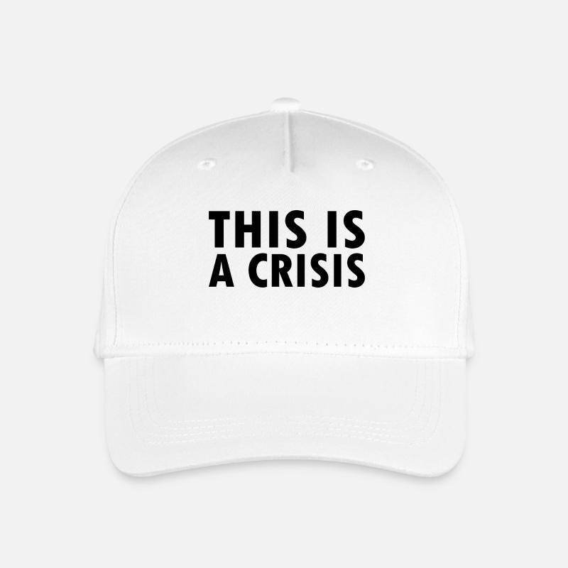 This is a crisis - Organic Kids’ Baseball Cap - white