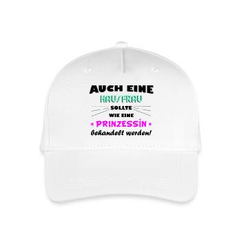 Hausfrau - Prinzessin - Kinder Bio Basecap - Weiß - Vorne