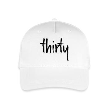 30 thirty 30. birthday gift number 30 number - Organic Kids’ Baseball Cap - white - Front