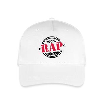 100_pro_rap_di2 - Casquette de baseball bio Enfant - blanc - Devant