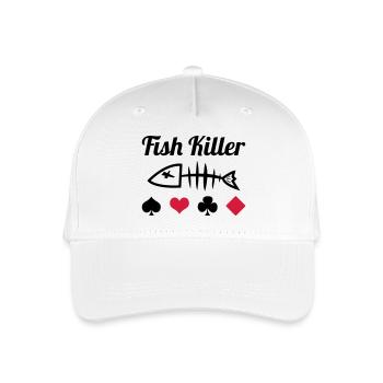 Poker : Fish Killer - Casquette de baseball bio Enfant - blanc - Devant