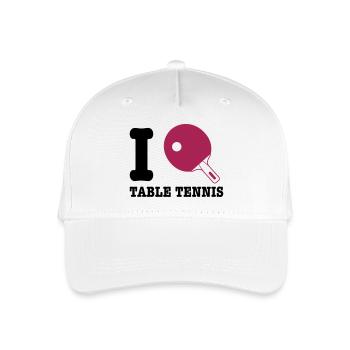 Tischtennis - Kinder Bio Basecap - Weiß - Vorne