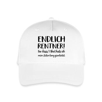 Rentner - Kinder Bio Basecap - Weiß - Vorne