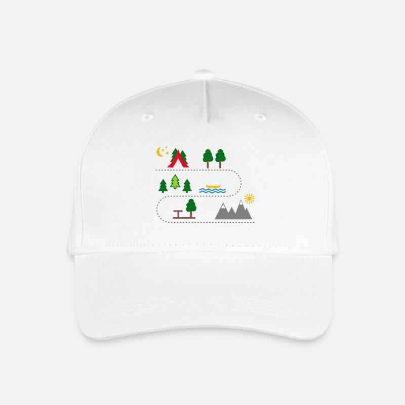 camping - Organic Kids’ Baseball Cap - white
