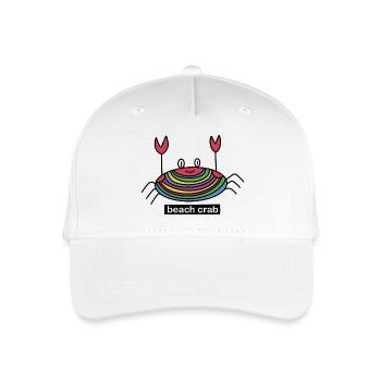 Beach Crab / Krabbe / Strand / Sommer / Urlaub - Kinder Bio Basecap - Weiß - Vorne