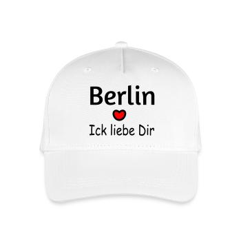 Berlin Ich liebe Dir - Kinder Bio Basecap - Weiß - Vorne